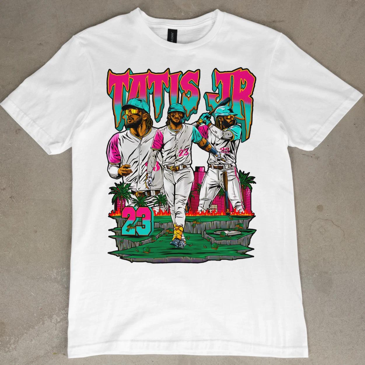 

Fernando Tatis Jr T-Shirt San Diego Padres Jersey Baseball Graphic Tee Miami NEW 2XL