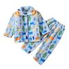 1-14 år Barn Tegneserie Trykket Varmt Tykt Pyjamassett Fleece Loungewear