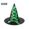 Creative Halloween Witch Hat, Reusable Oxford Cloth Pointed Wizard Festive Party Souvenir Hat for Costume, Carnival, Masquerade, Cosplay Costume