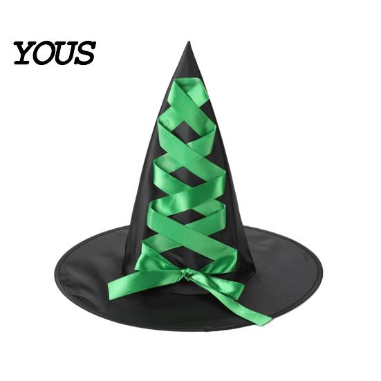 Creative Halloween Witch Hat, Reusable Oxford Cloth Pointed Wizard Festive Party Souvenir Hat for Costume, Carnival, Masquerade, Cosplay Costume