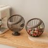 Modern Tall Black Iron Fruit Basket