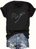 Dog & Hand Print T-Shirt, Casual Crew Neck Short Sleeve Top for Spring & Summer, Women's Clothing