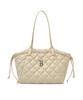 Mlb Basic Quilted Pu Tote Bag Bos (Cream)