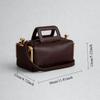Borsa a Mano Retrò di Lusso con Clip Metallica Borsa a Spalla Classica Nera in Ecopelle con Zip Borsa Tote Quadrata Casual Francese ad Alta Capacità con Chiusura a Serratura