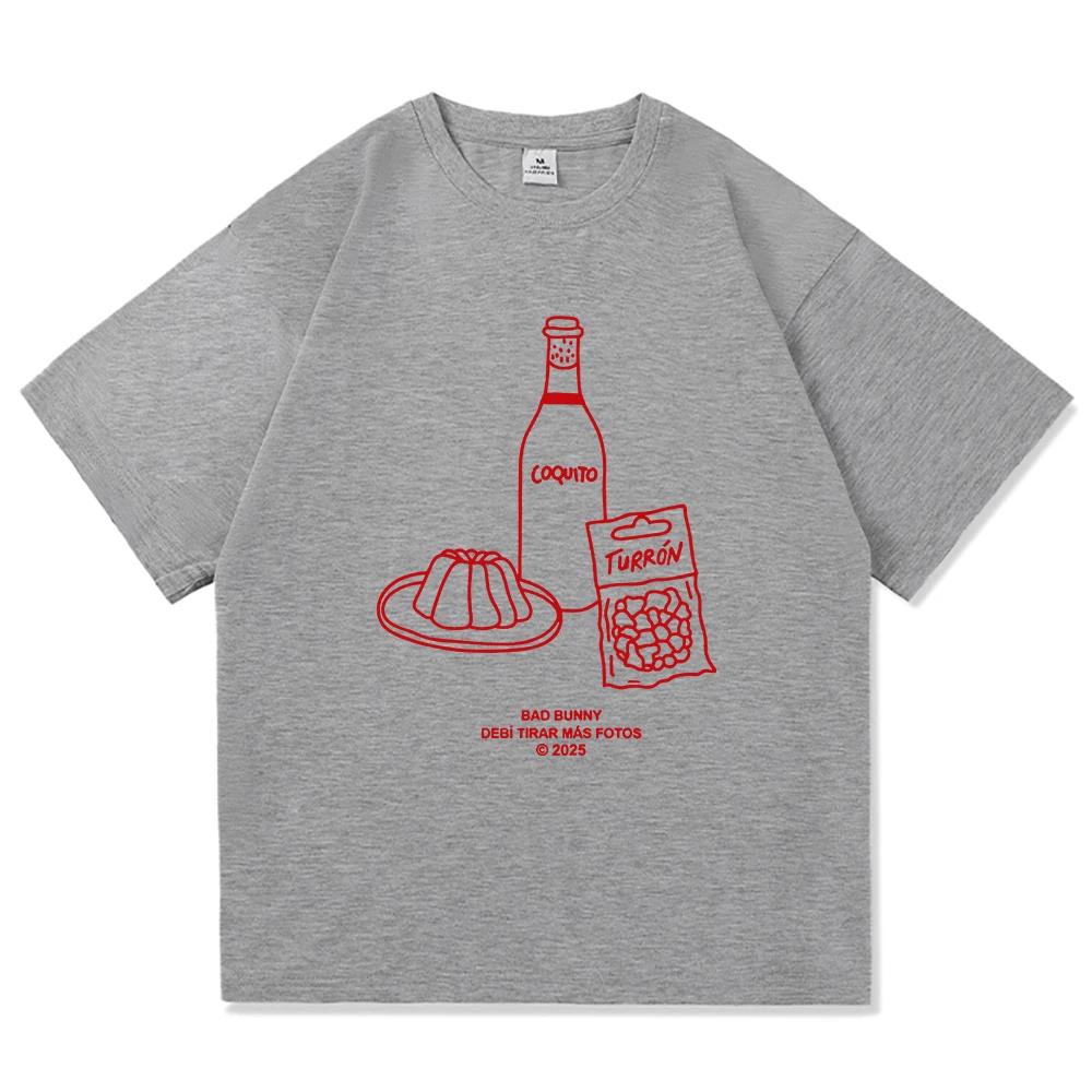 

Bad Bunny Debi Photo T-shirt 2025 Men s and Women s Clothing Harajuku Unisex Clothing High Quality Cotton Graphic T-shirt Gift 4XL
