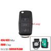 Central Locking Car Remote Key For Volkswagen Beetle Caddy Golf Mk6 3 Buttons Flip Smart Key Fob Chip ID48 Remote Control Key