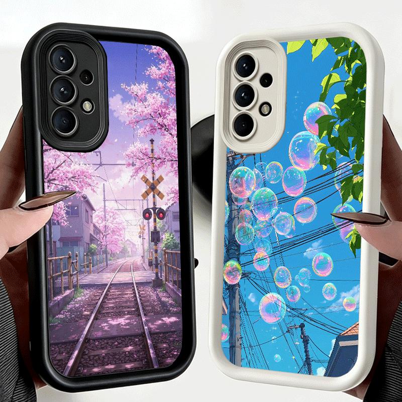 Anime Aesthetic Scenery Soft Phone Case for Samsung Galaxy A17 A16 A26 A36 A56 A15 A25 A35 A55 A14 A24 A34 A54 A13 A23 A33 A53 A