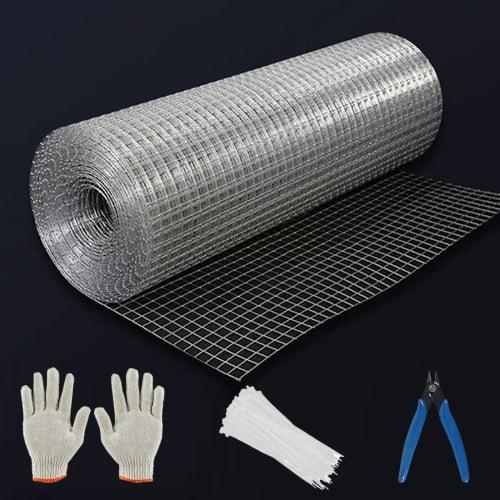 kilogorge Wire Netting, Rat Repellent, Animal-Proof Wire Netting, 6m*50cm, 0.6mm Wire Diameter, 6mm Mesh, Rust-Resistant, Galvanized, Roll, Gardening