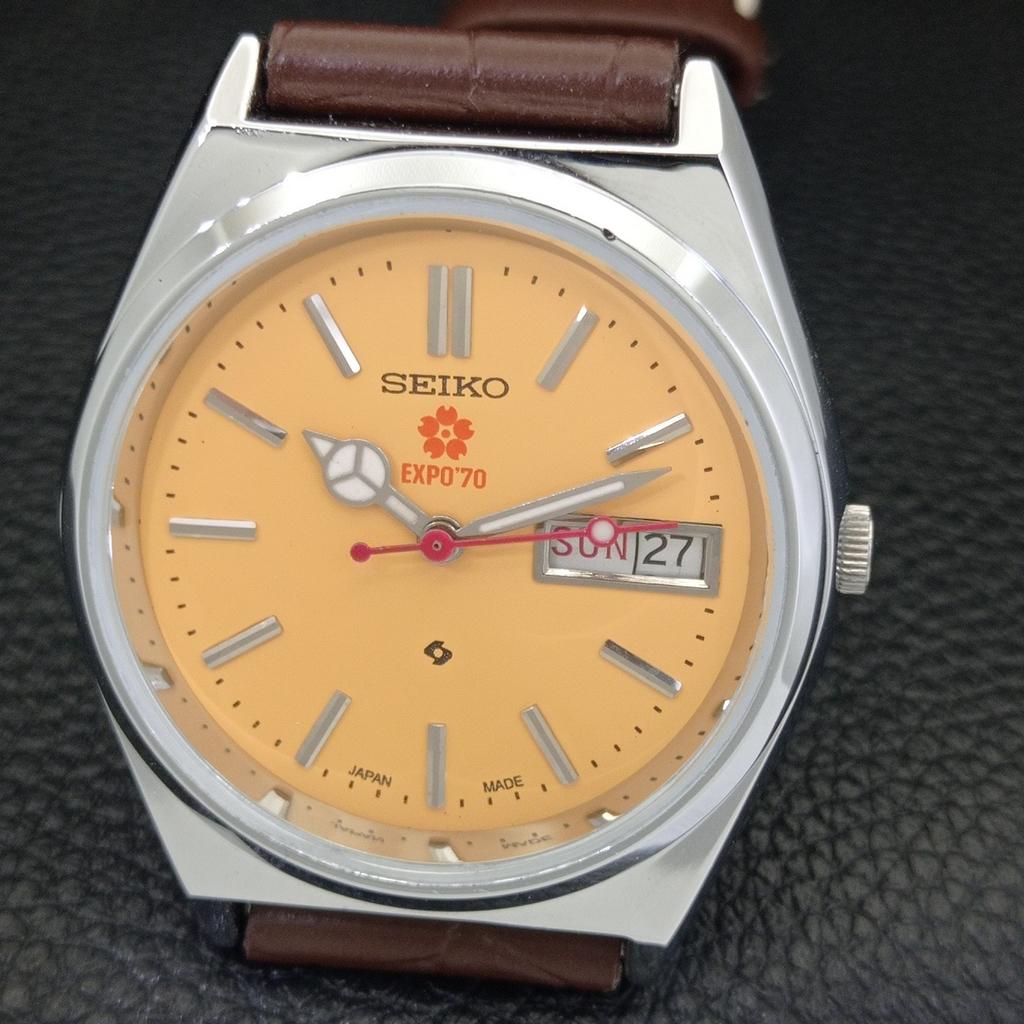 VINTAGE REFURBISHED SEIKO EXPO 70 AUTOMATIC 6309A JAPAN MENS WATCH a441833-1