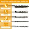 ABWR-20 Pcs Tube Brush Kit, Stainless Steel/Brass Wire Tube Brushes, Strawcleaner Brush, Pipe Cleaner Brush For Auto Parts