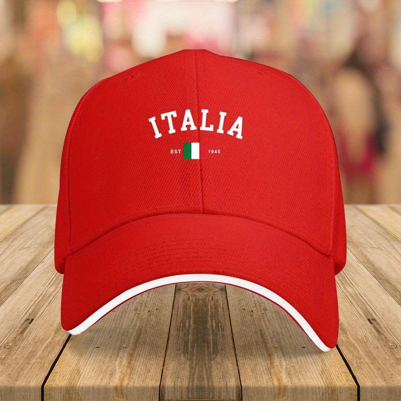 Italia Flag Vintage Baseball Cap Casual Polyester Adjustable Summer Sports Outdoor Hat for Men Women