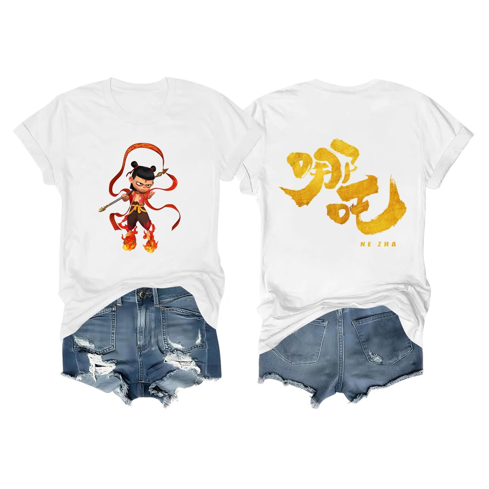 

Жіноча повсякденна повсякденна футболка з круглим вирізом і короткими рукавами з принтом XXXL