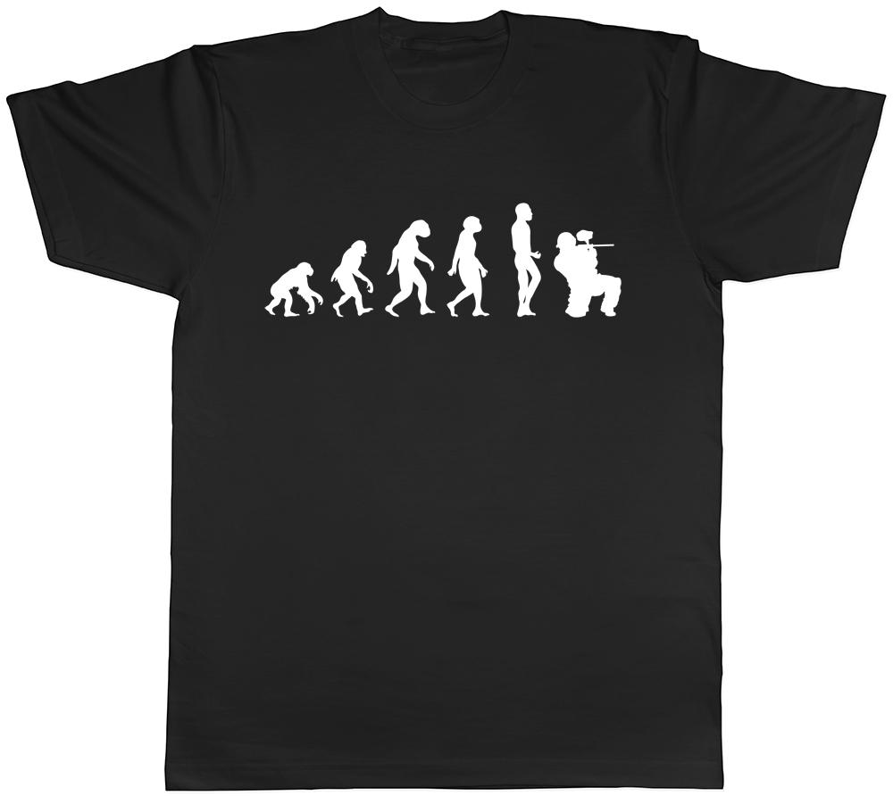 Evolution of Paintballing Unisex Mens Womens Ladies T-Shirt Tee S