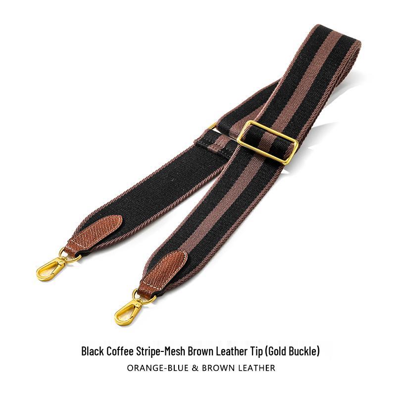 F-97 Color Block Stripe Wide Canvas Shoulder Strap for Bag Modification