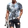 Men's Fashion 3D Printed Men's T-Shirt Round Neck Short Sleeve Trendy Street Wear