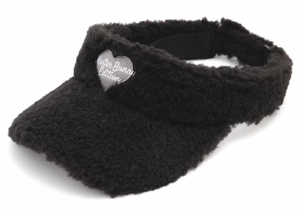 Master Bunny Sun Visor Heart Adjustable Golf Hat FR Women's (Boa, Logo, Size) / / 758-4287004 010_Black