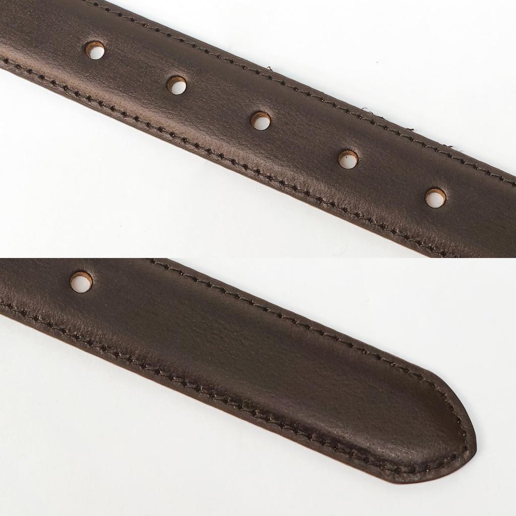 [Edwin] Belt 30mm 116cm Made In Japan Cowhide Leather Hand-painted Feather 0111172