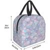 Ocean Mermaid Scales Insulated Lunch Bag for Women Leakproof Thermal Lunch Box for Girls Kids Cooler Bag Reusable Bento Tote Bag