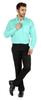 BestMan Formal Classic Button Down Cotton Shirts Inner Contrast Regular Fit Office Shirt For