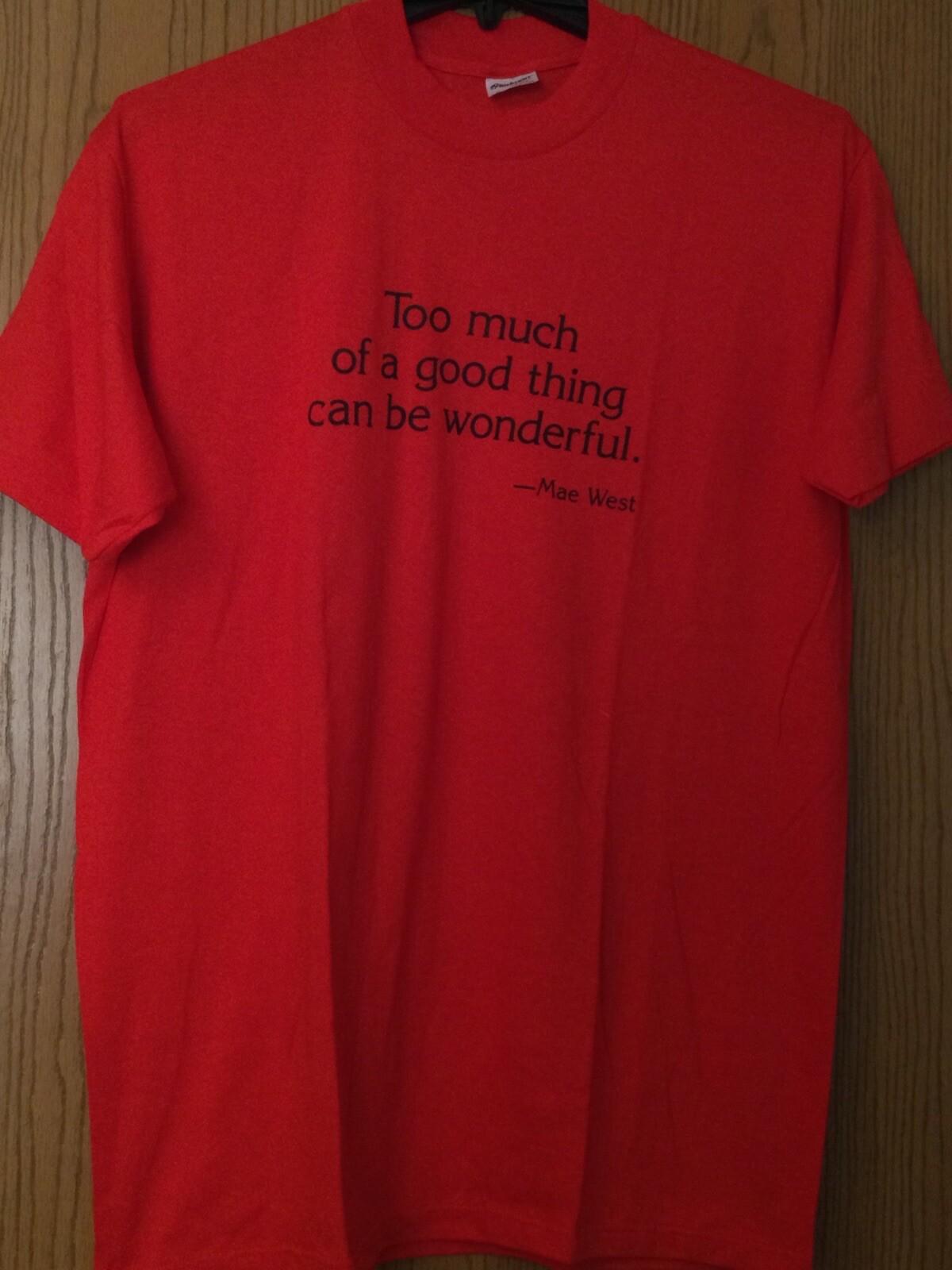 Mae West - “Too Much Of A Good Thing Can Be Wonderful” - Red - XL (46-48) S
