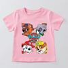 Paw Patrol Kids Cotton T Shirt Boys Girls Casual Short Sleeve Top Graphic Print Puppy Dog Cartoon Character Summer Clothing