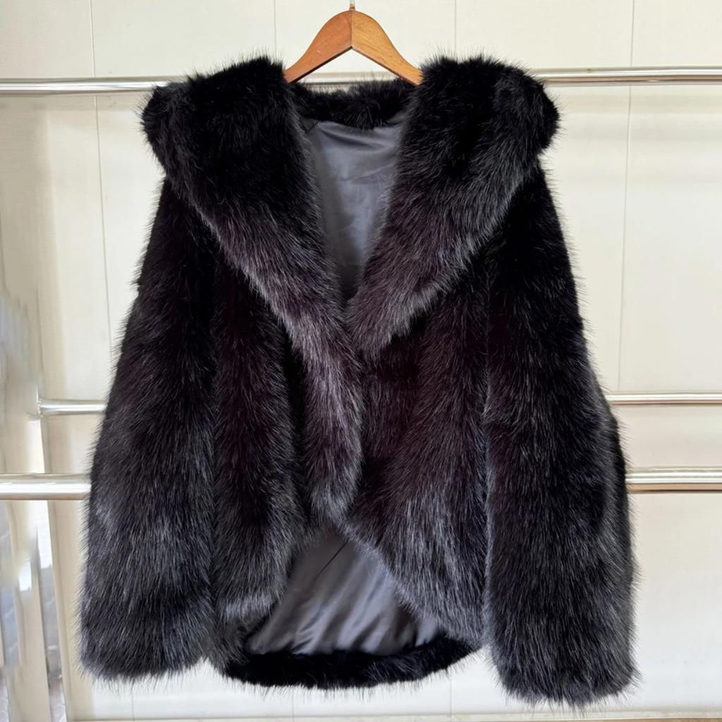 Dámský kožich Dámská plyšová bomber bunda Jednobarevná zkrácená bunda s dlouhým rukávem Teplé zimní kabáty Dámské ležérní kabáty