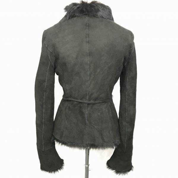 Made in Italy BOSCH Genuine Sheepskin Shearling Coat/38/M/Black/Fur Short Length(USED)