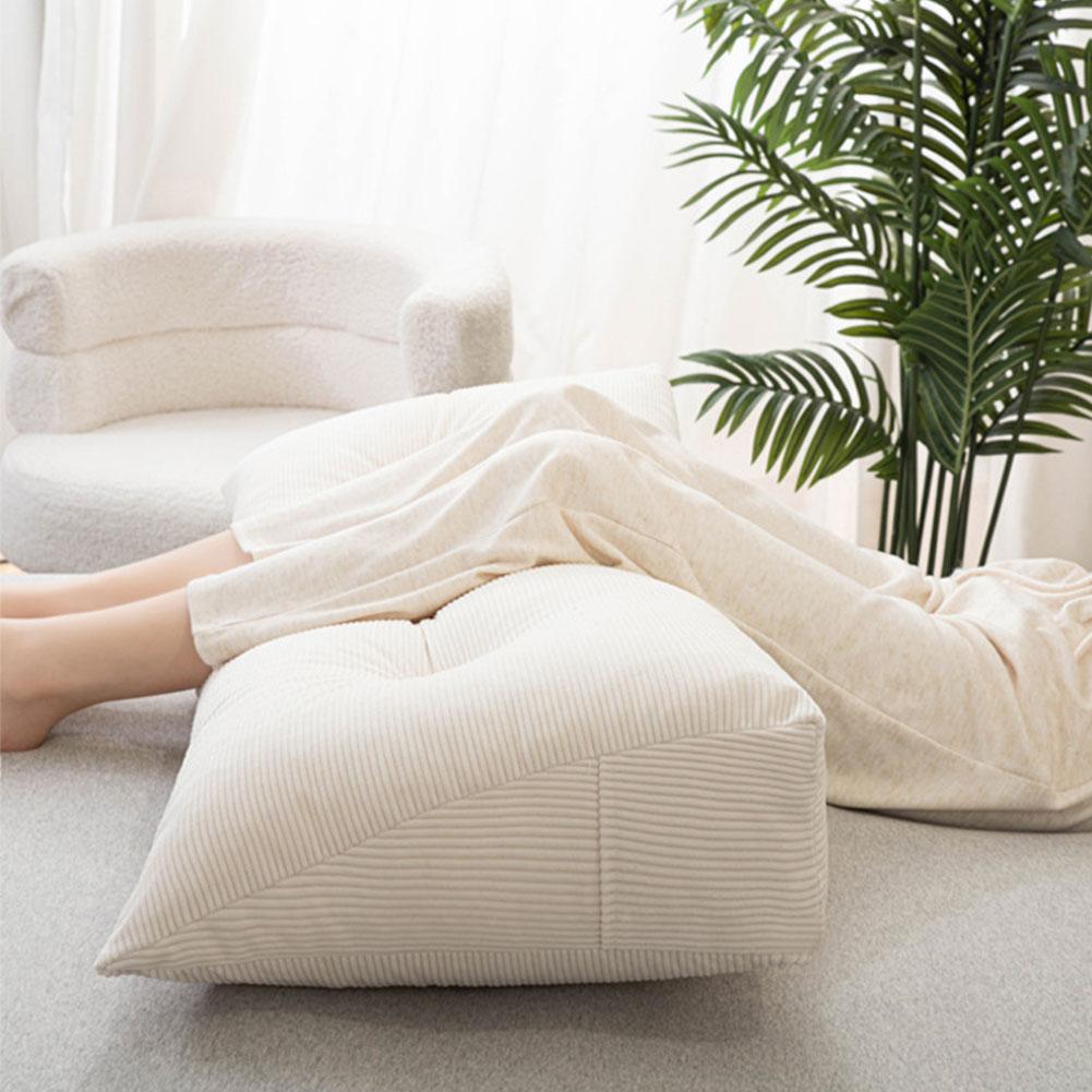 Triangular Wedge Headboard Pillow with Side Pockets Positioning Support Ergo-Triangle Headrest Lumbar Support Bed Backrest