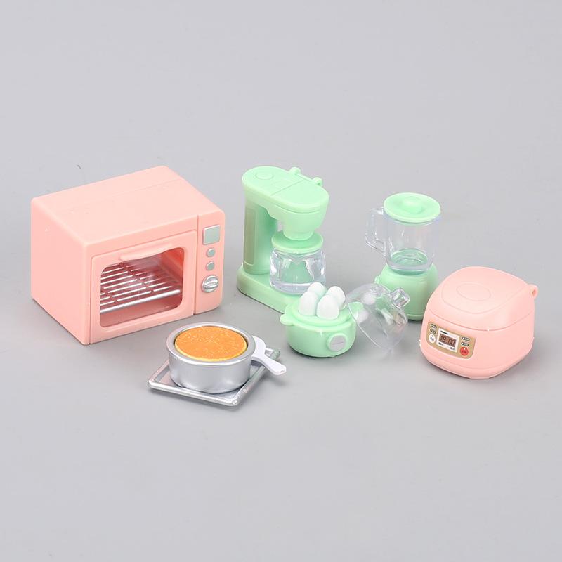 Mini Play House Miniature Rice Cooker Oven Juicer Egg Steamer Small Model Children'S Doll House Ornament Toys