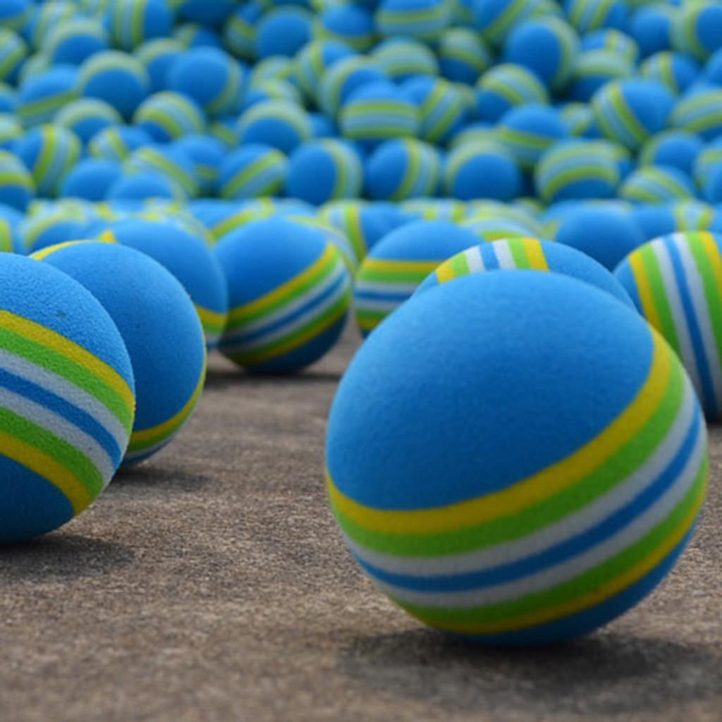Cheap 20Pcs/Pack Rainbow Stripe Foam Sponge Golf Balls Swing Practice