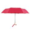 Cute Three-Fold Duck Head Umbrella: Cartoon Design, Wooden Handle, Solid Color for Rain or Shine.
