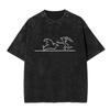 Washed Vintage Osvaldo Cavandoli La Linea Funny Graphic Tshirts Men Women Clothing Anime Oversized Short Sleeve Tops T Shirts