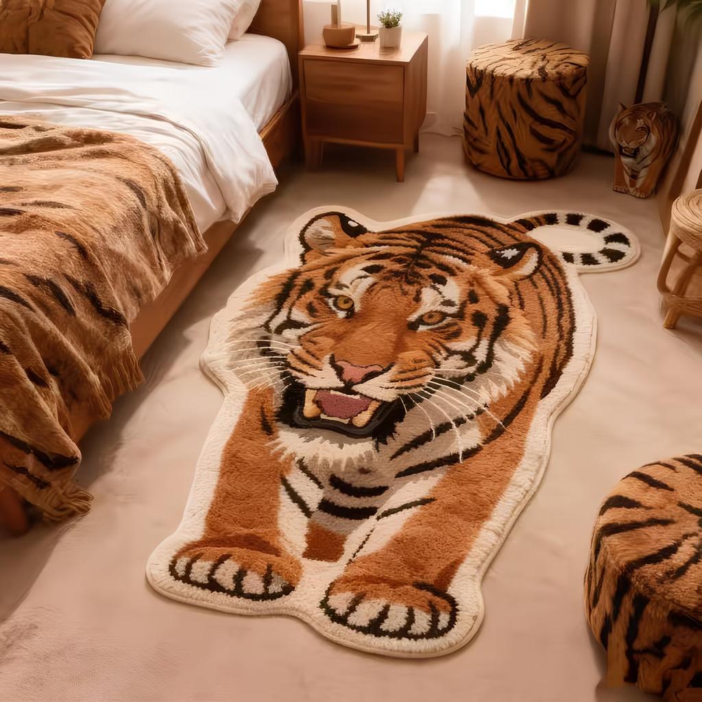 Animal Special-shaped Imitation Cashmere Floor Mat Bedroom Thickened Skin-friendly and Easy To Take Care of Bedside Blanket