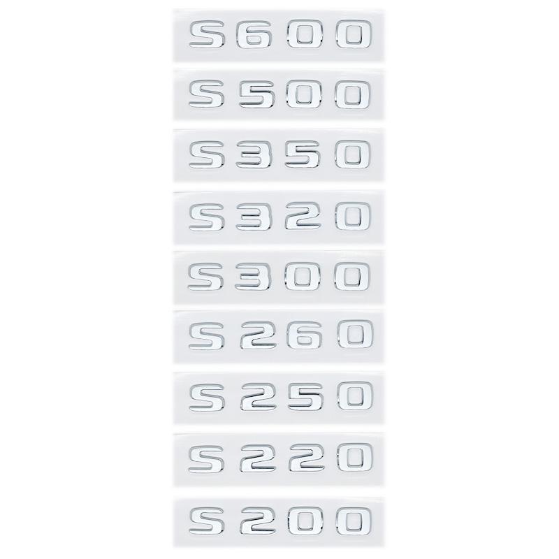 

Glossy Black & Silver ABS Emblem Sticker for Mercedes-Benz S-Class W222/W223 – S480/S500/S560/S580/S600 Side & Rear Badge Decal S450 серебряный