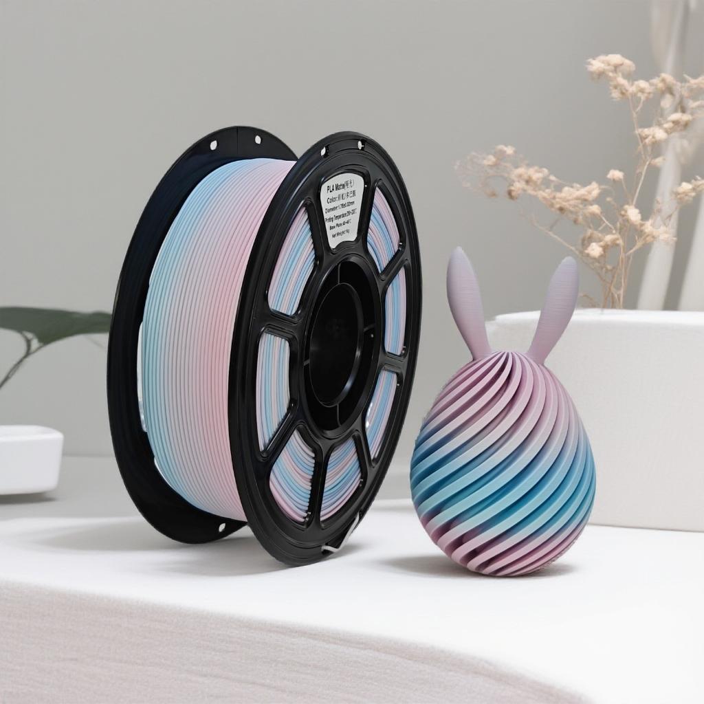 Oem Manufacturing 3d Printer Filament Plastic PLA Matte Gradient Rainbow 1.75mm Universal 1KG Made In China