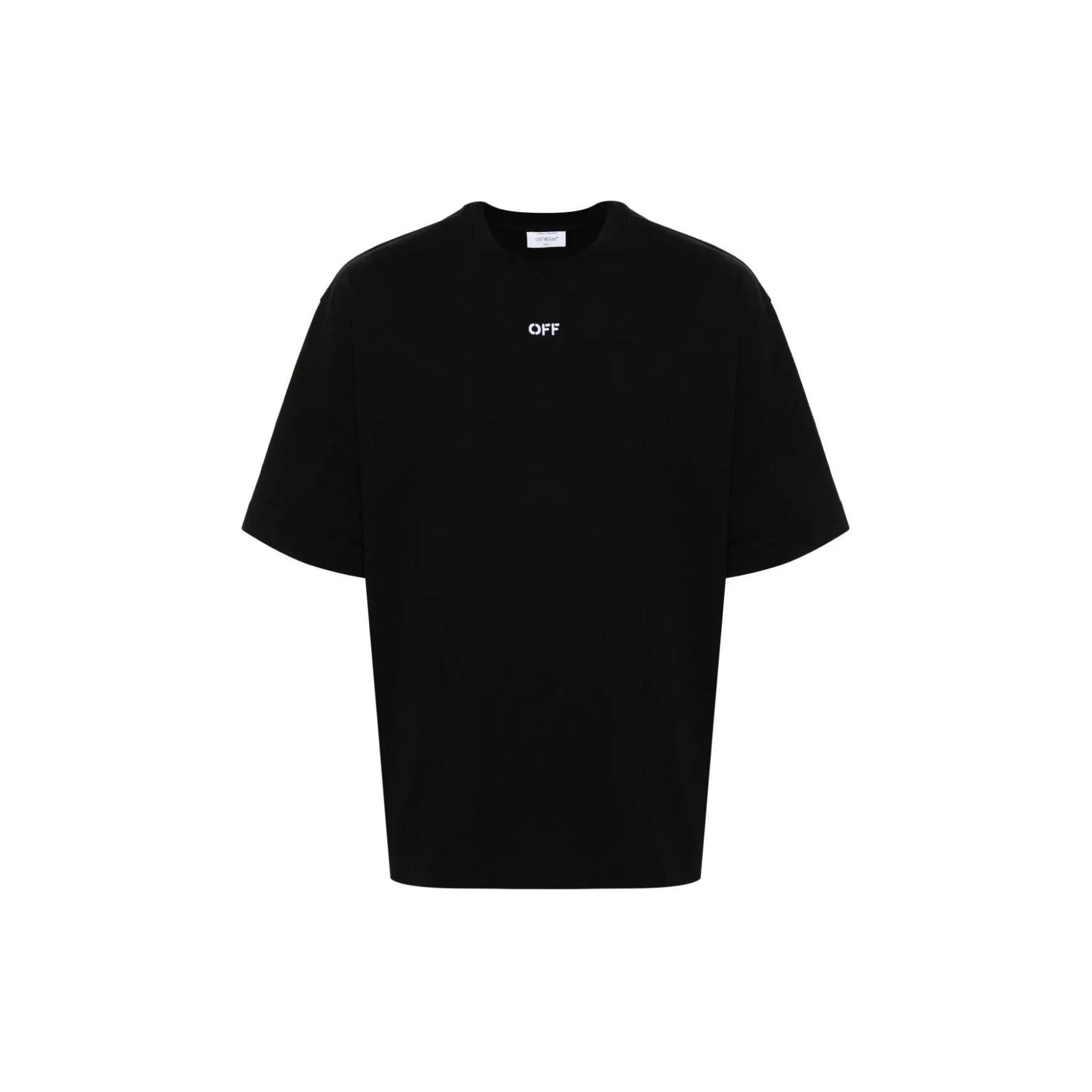 

Off-White Graffiti Logo Print Crew Neck Short Sleeve T-Shirt Regular Fit Men Tops Black OMAA120S24JER0051001 XL