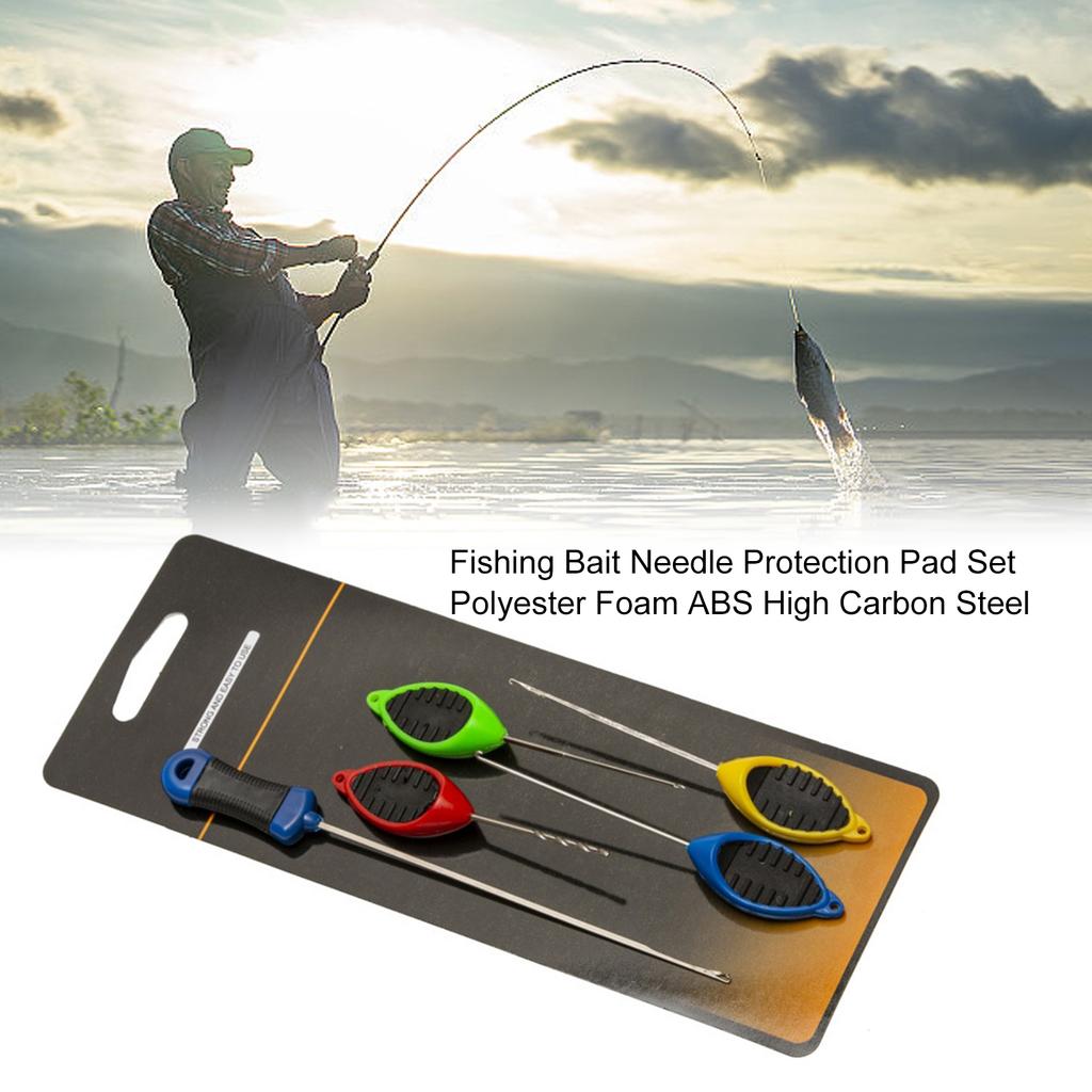 Fishing Unhooking Mat Carp Unhooking Mat 3-Fold Landing Mat with Baiting Needle Foldable Padded Outdoor Fishing Tool