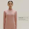 Women's Slim Fit Pure Cotton Mid-Neck Sweater - Solid Color, Autumn/Winter Warm Innerwear