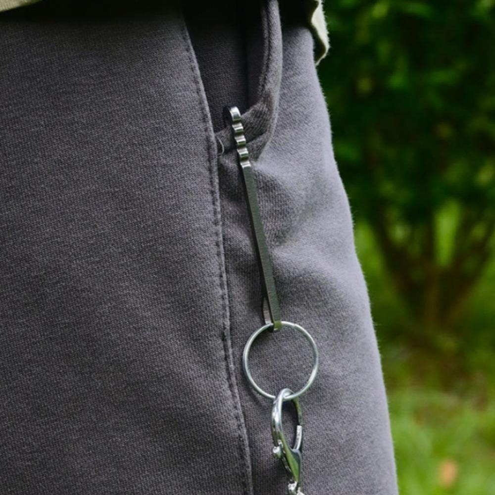 Stainless Steel Quick-Release Key Holder Outdoor Portable Waist Clip Carabiner for Hanging Tools Keys Durable Utility Accessory