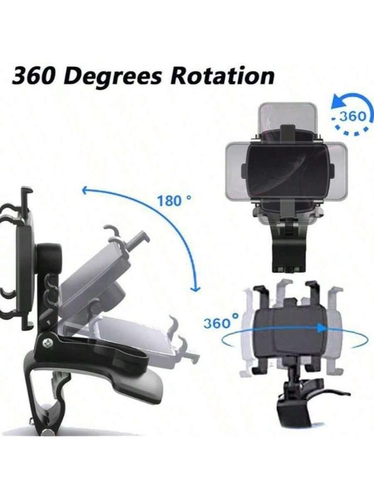 1pcs New Universal Car Phone Holder Dashboard Cell Phone Car Holder Rear View Mirror Sun Visor Baffle Mobile Phone Mount Clip Car Gadgets