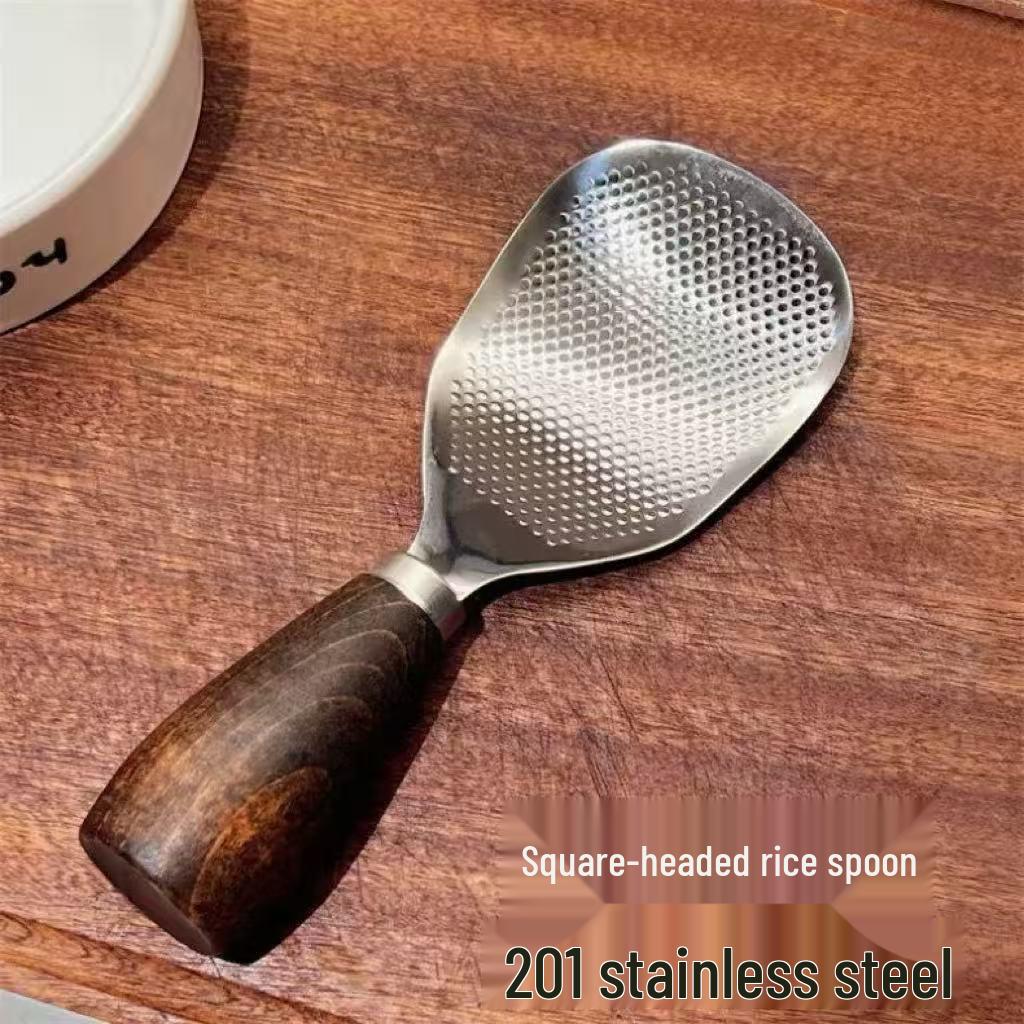 Электрическая рисоварка 2025 года с антипригарной нержавеющей сталью и деревянной ручкой, ложка для риса
