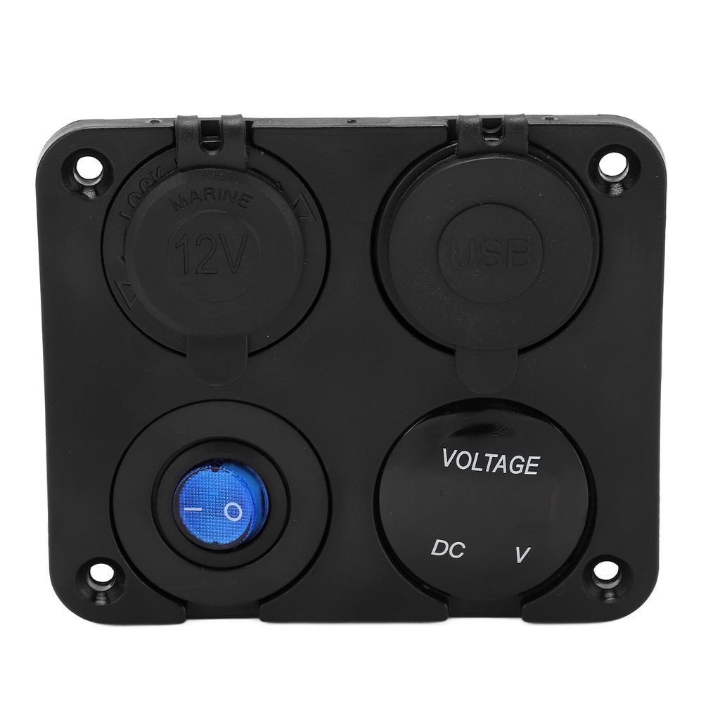 USB nabíječka do auta 4 zásuvky Vodotěsný design Inteligentní ovládání Duální port Autozásuvka pro automobily motocykly