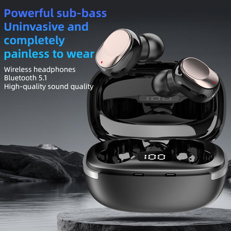 Wireless Earbuds Bluetooth 5.4 In-Ear Mini Earphones LED Digital Display Stereo Sound Headphones For iPhone Xiaomi Phones