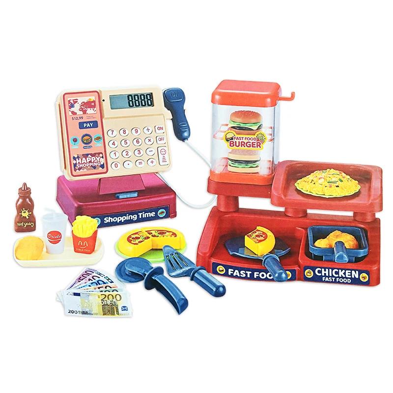 Children'S Simulation Supermarket Cash Register Electric Multifunctional Puzzle Toy Cash Register With Scanner Toys For Kids