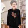 Elderly Women's New Chinese Style Gold Velvet Blouse