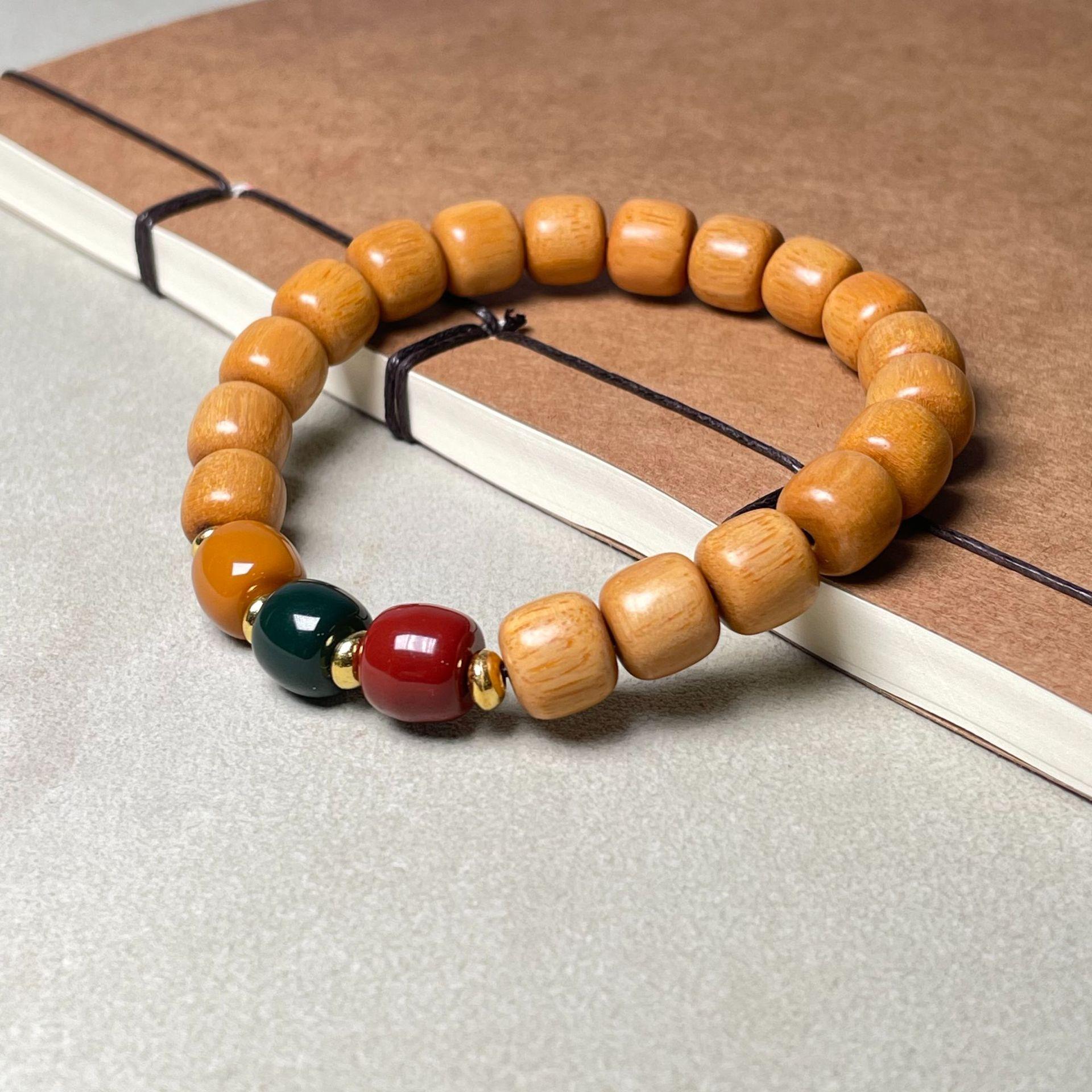 

Зеленый сандал, бамбук, светящееся беговое кольцо «Вечная ночь», женский браслет, красный сандал, кровавый сандал, маленький браслет из сандалового дерева для Барби 8mm-20cm