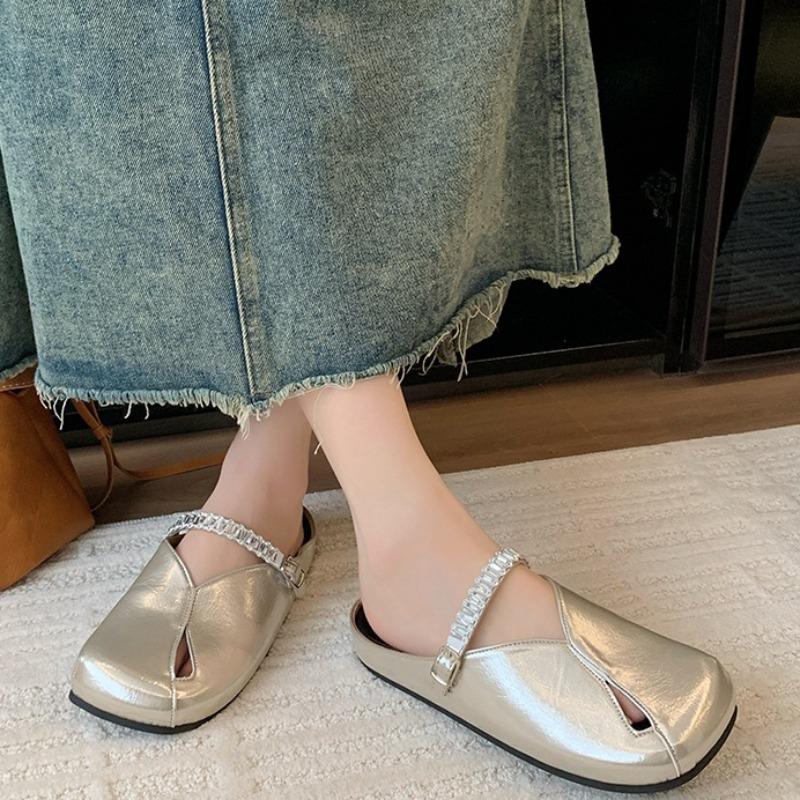 Fashion Heightened Inside Baotou Semi-slippers Women's Summer Wear New Hollow Soft-soled Casual Beach Sandals and Slippers