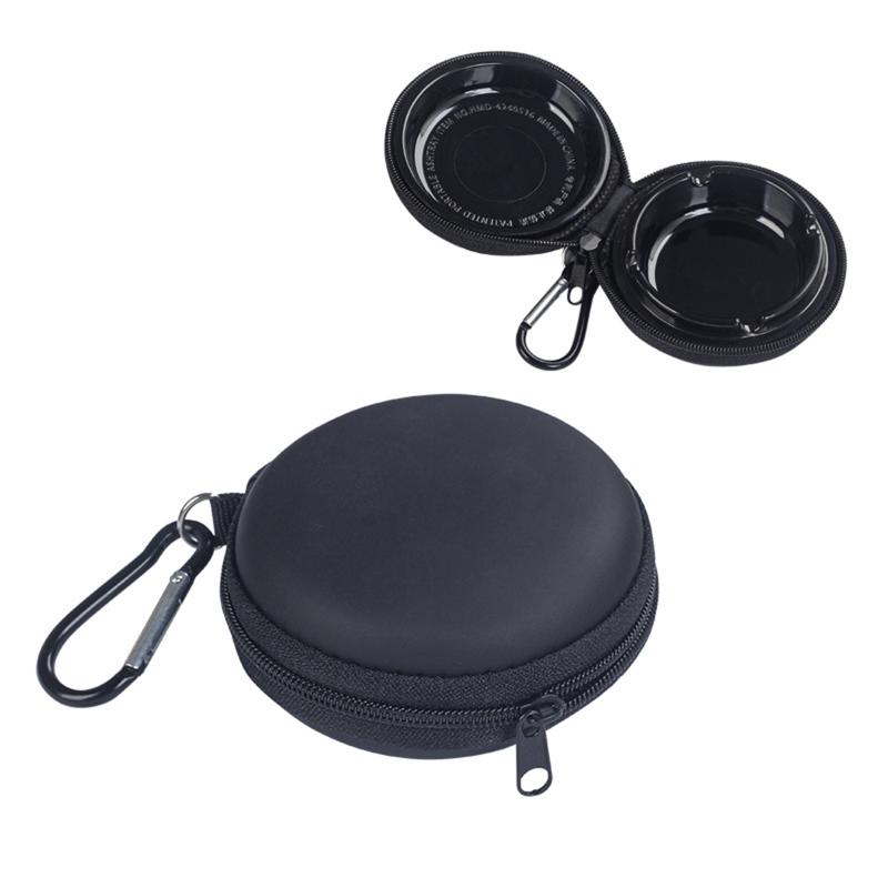 Lightweight Eva Portable Ashtray With Keychain Anti-Smog Ashtray With Outer Bag Cover Car Travel Ashtray