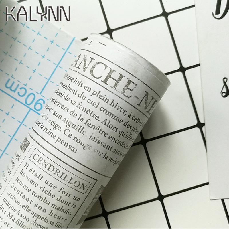 DIY Stickers 10m*45cm Old Newspaper Self Adhesive Wallpaper for Countertops Cabinets Wall Decorative Furniture PVC Contact Paper