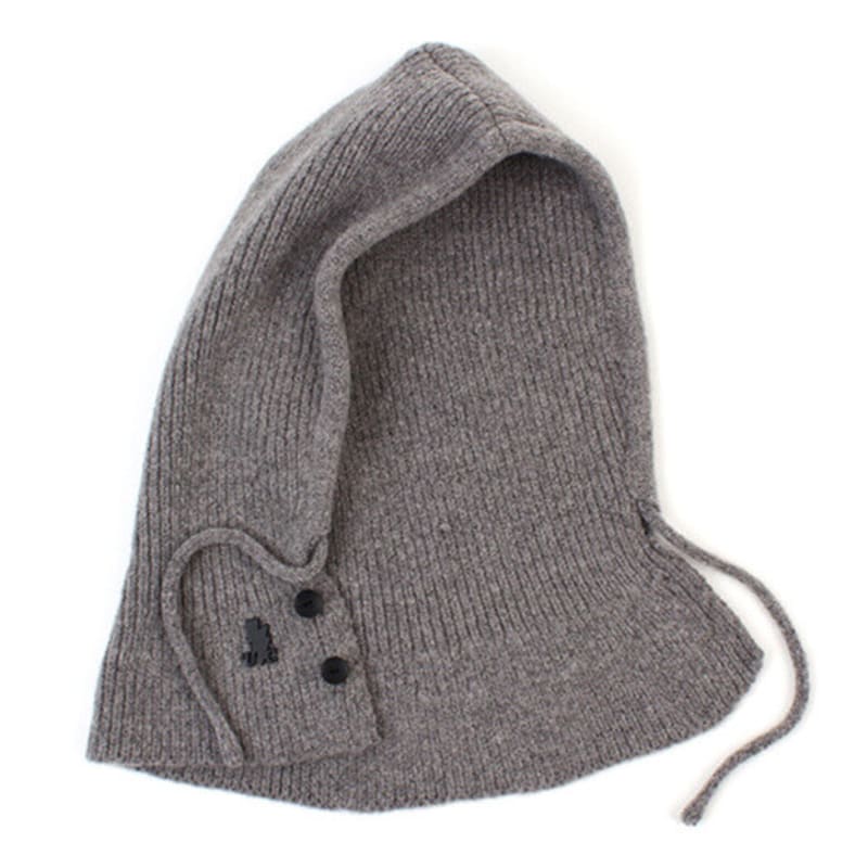 Universal Chemistry Wool Knit Gray Open Balaclava